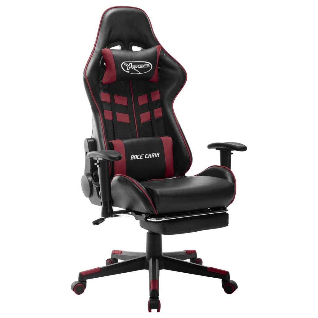 vidaXL Gaming Chair Ergonomic with Footrest Comfortable High Back Adjustable 150°Reclining Computer Racing Chair Artific