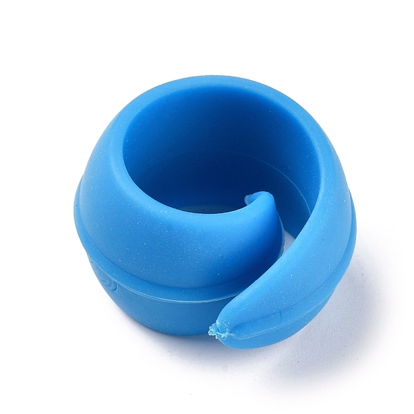 PandaHall Silicone Thread Spool Huggers, for Sewing Tools, Cornflower Blue, 27x20mm Silicone Blue