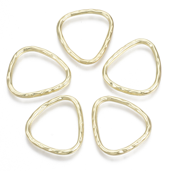 PandaHall Alloy Linking Rings, Triangle, Light Gold, 24x22x2mm, Inner Diameter: 18x20mm Alloy Triangle