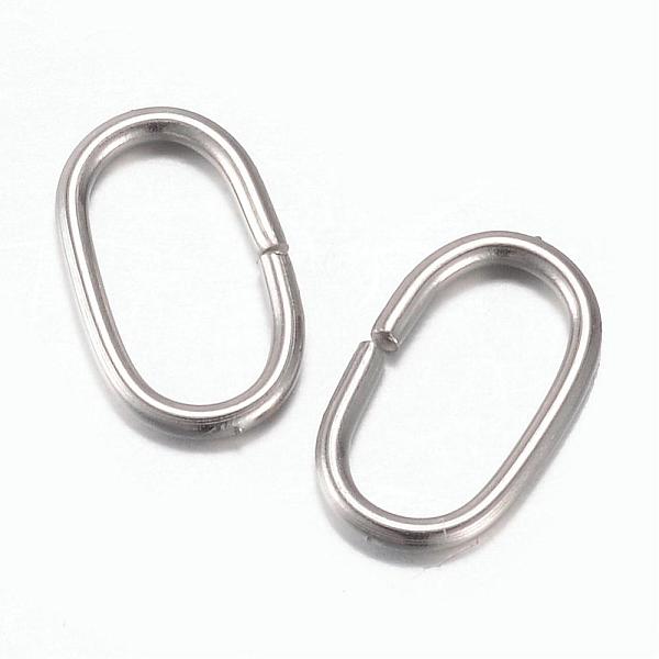 PandaHall 201 Stainless Steel Quick Link Connectors, Linking Rings, Oval, Stainless Steel Color, 10.5x6x1mm, Hole: 4.5x8.5mm, 1800pcs/bag...