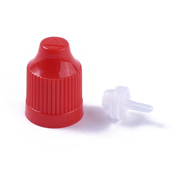 PandaHall Plastic Bottle Caps, with Teardrop Head, Red, 27x20mm and 17x11.5mm Plastic Red