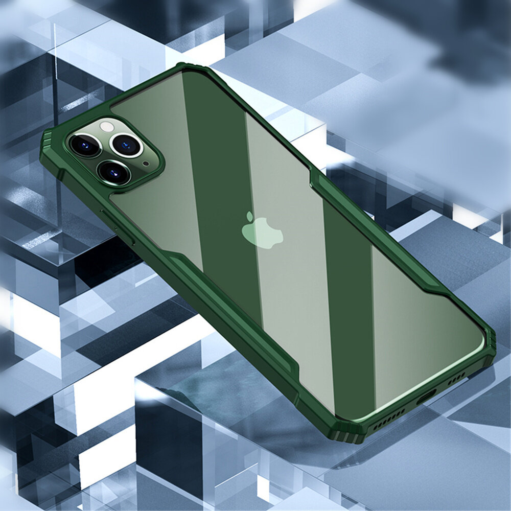 Bakeey for iPhone 11 6.1" Case with Bumpers Shockproof Anti-Fingerprint Transparent Acrylic Protective Case