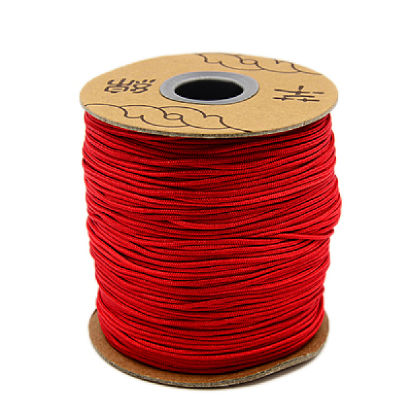 PandaHall Eco-Friendly Dyed Nylon Thread, Red, 3mm, about 70yards/roll Nylon Red