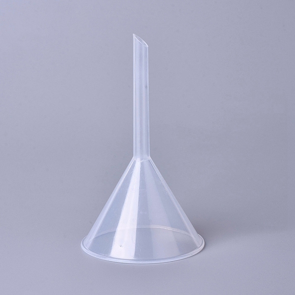 PandaHall Plastic Funnel Hopper, for Water Bottle Liquid Transfer, Clear, 61x105mm, Mouth: 7.5mm Plastic Others Clear