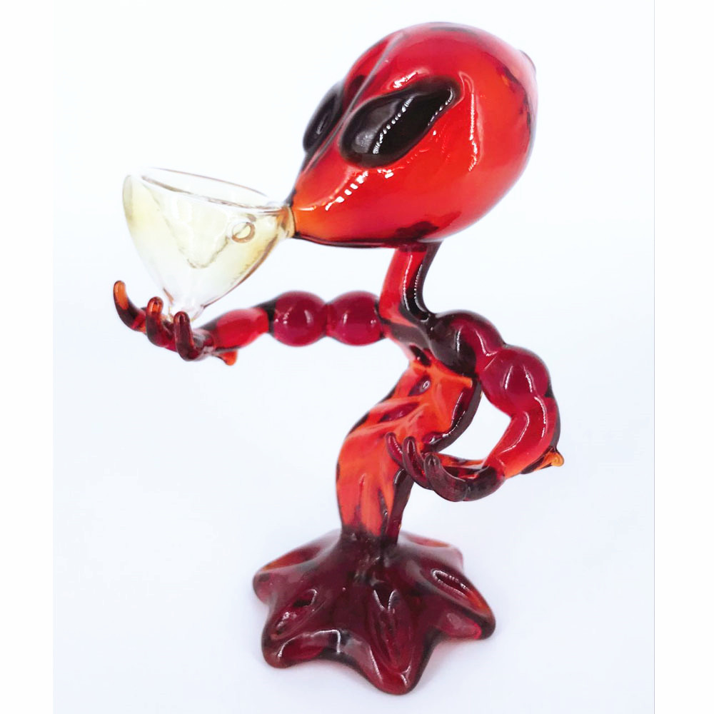 Glass Smoking Pipes 6 inches Alien Bubbler Glass Bong Oil Rig Water Tobacco