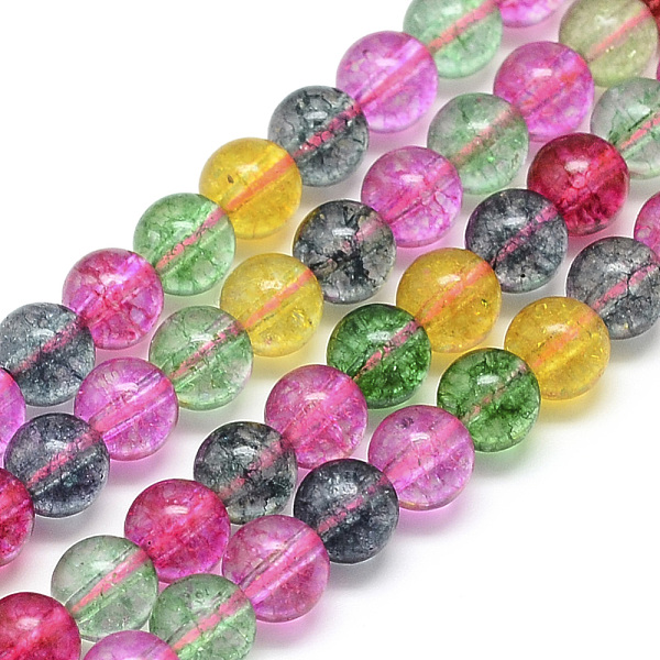 PandaHall Synthetic Quartz/Piezoelectric Quartz Beads Strands, Round, Dyed, 8x7.5mm, Hole: 1mm, about 46~49pcs/strand, 15.5 inch Other...