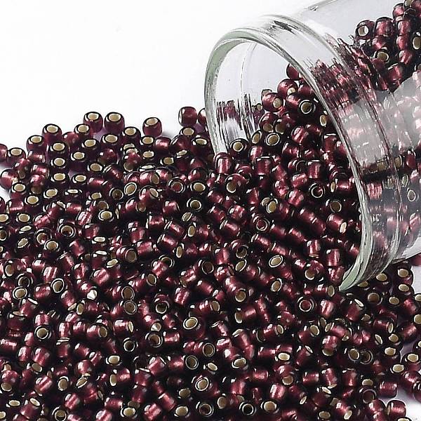 PandaHall TOHO Round Seed Beads, Japanese Seed Beads, (26CF) Silver Lined Frost Amethyst, 11/0, 2.2mm, Hole: 0.8mm, about 1110pcs/10g Glass...