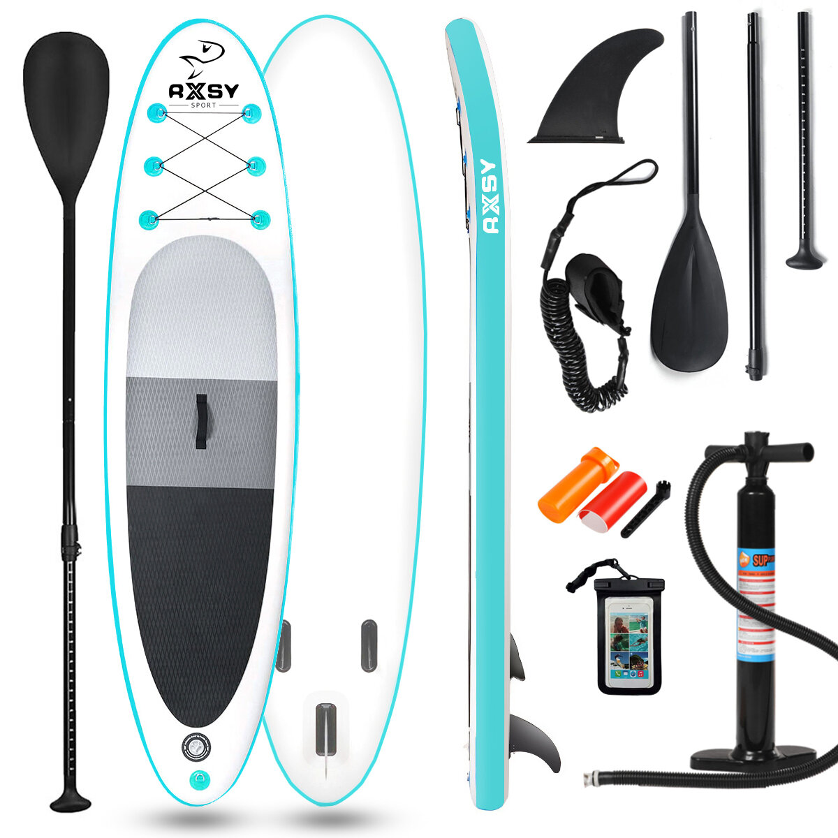 350 LBS Inflatable Paddle Board 330cm 20PSI Stand Up PVC+EVA Surfboard Surfing Equipment