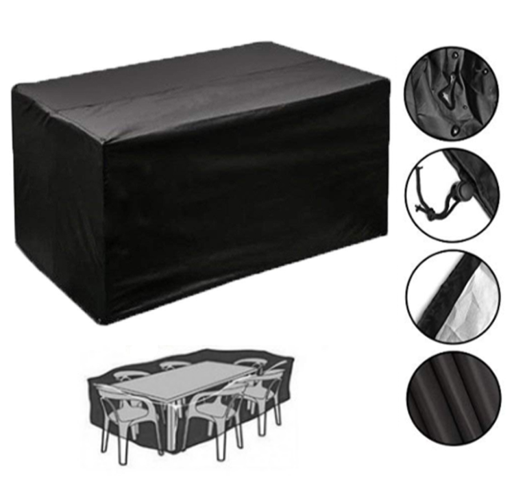 600D Heavy Duty Waterproof Garden Patio Furniture Cover for Rattan Table Cube