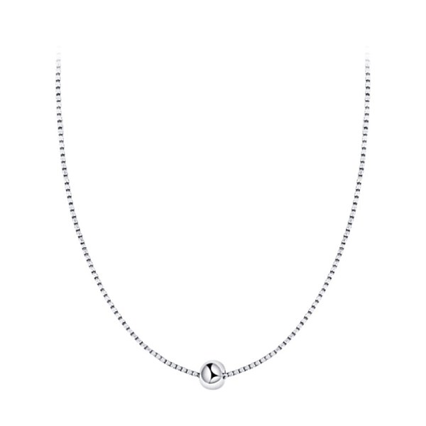 PandaHall 925 Sterling Silver Pendant Necklaces, with Box Chains, Round, Platinum Sterling Silver
