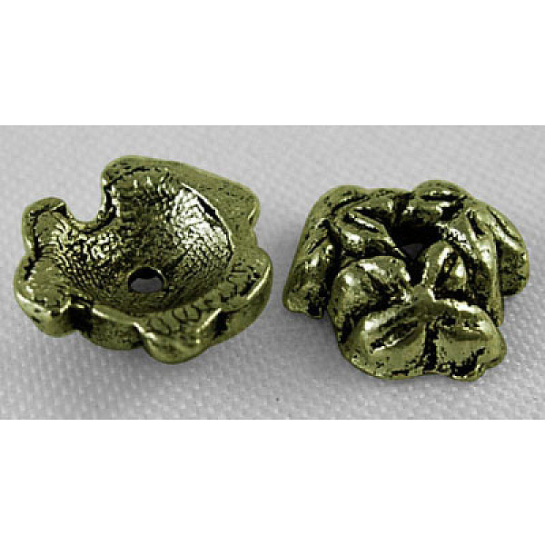 PandaHall Tibetan Style Bead Caps, Cadmium Free & Lead Free, Antique Bronze, 7x3mm, Hole: 1mm Alloy