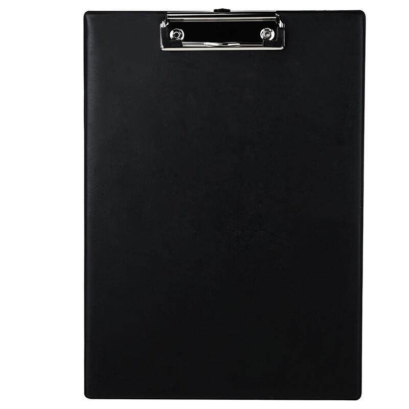 Deli 9224 A4 PVC Clip Board Portable Black Writing Board Clipboard Office School Meeting Accessories With Metal Clip