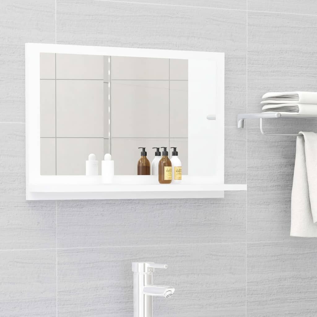 Bathroom Mirror White 23.6"x4.1"x14.6" Chipboard