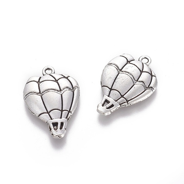 PandaHall Tibetan Style Zinc Alloy Pendants, Hot Air Balloon, Antique Silver, 25x17x2.5mm, Hole: 1.2mm Alloy Vehicle