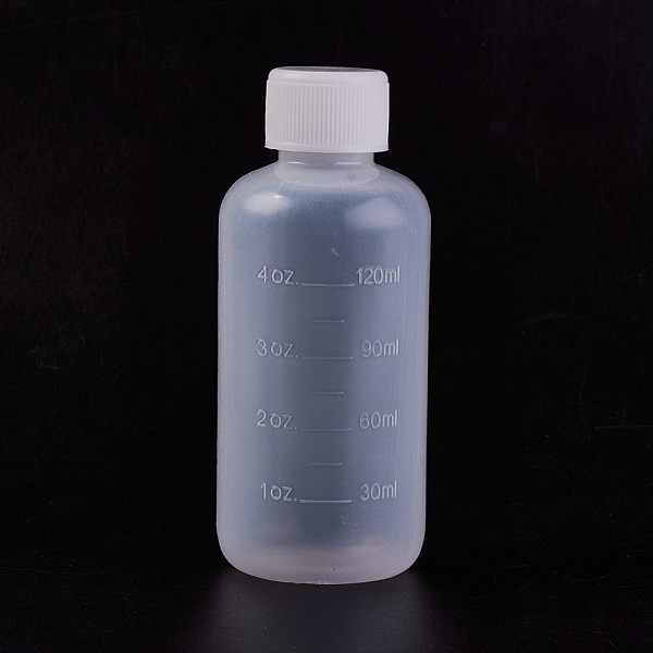 PandaHall 120ml Plastic Screw Cap Bottles, Clear, 11cm, Capacity: 120ml(4.06 fl. oz) Plastic Clear