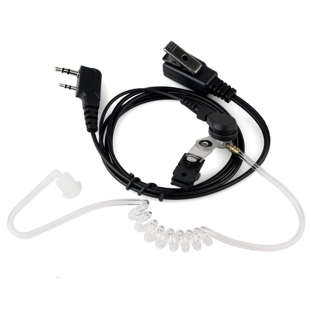 Retevis 2 Pin Acoustic Tube Headset Earpiece for Kenwood HYT BAOFENG UV-5R BF-888S Ham Radio Walkie